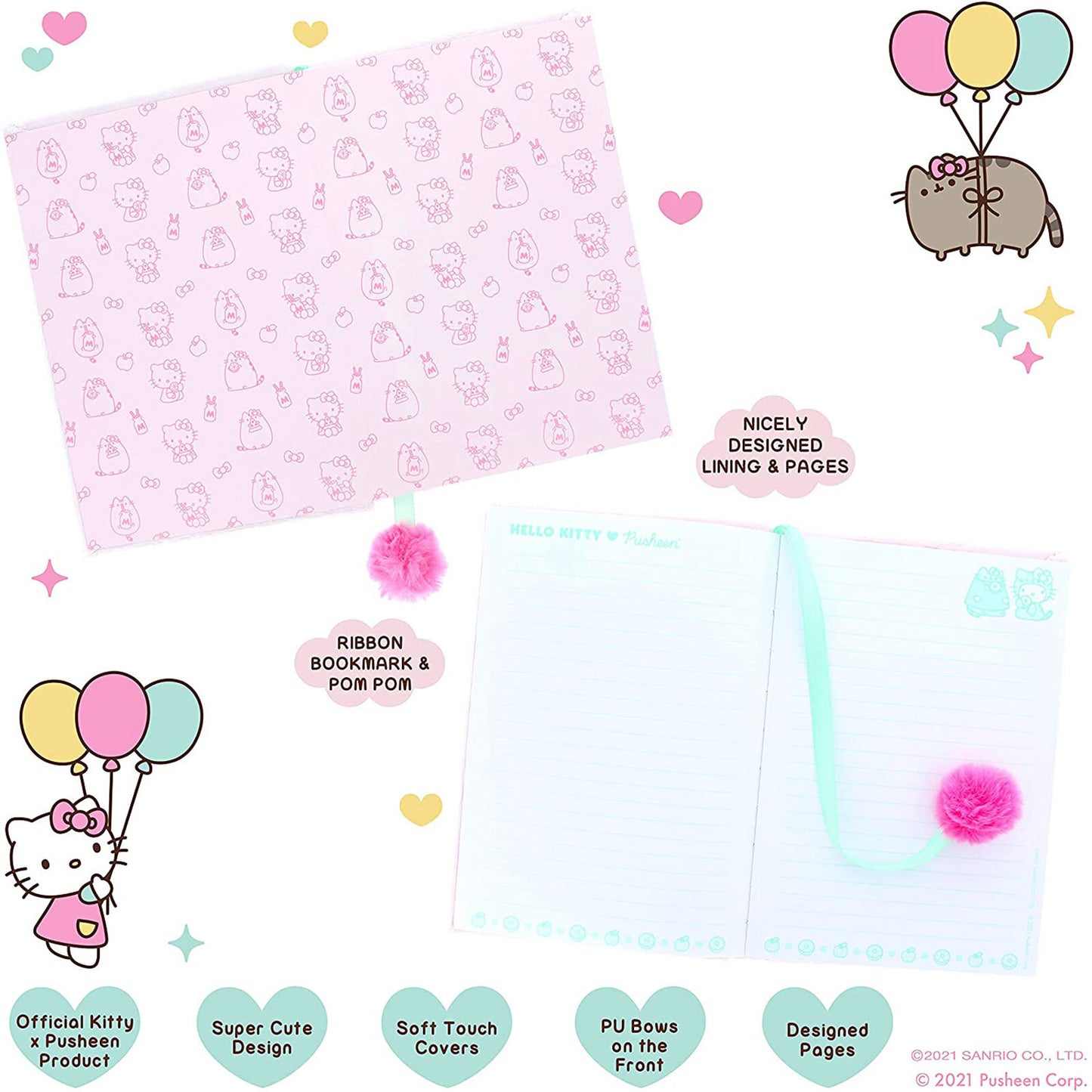 Hello Kitty x Pusheen Plush Notebook