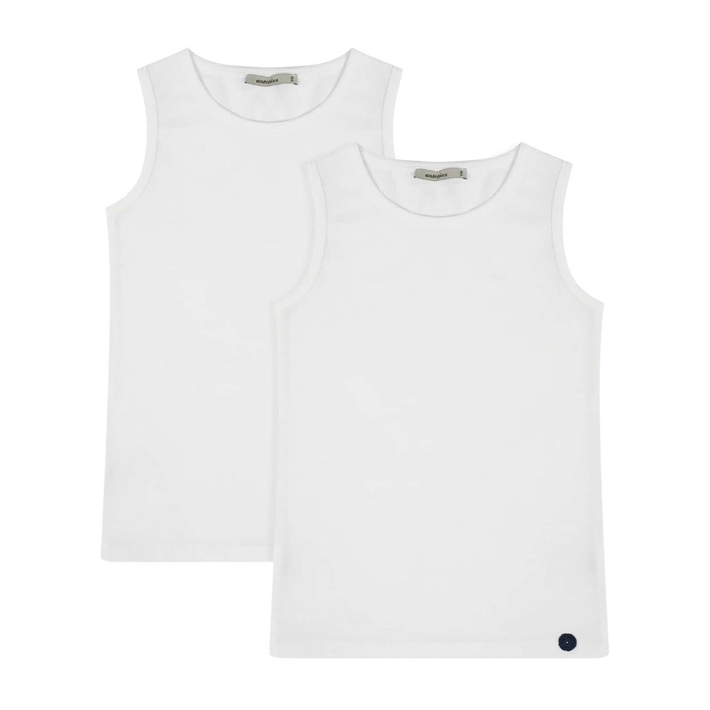 Antebies All White Jersey Camisole Set (Pack of 2) White