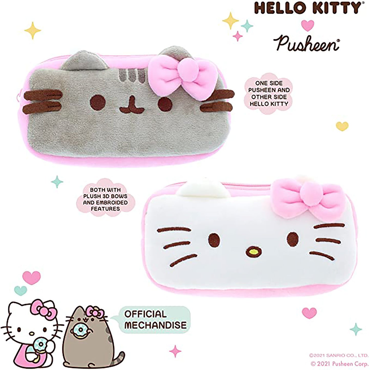 Hello Kitty x Pusheen Plush Pencil Case