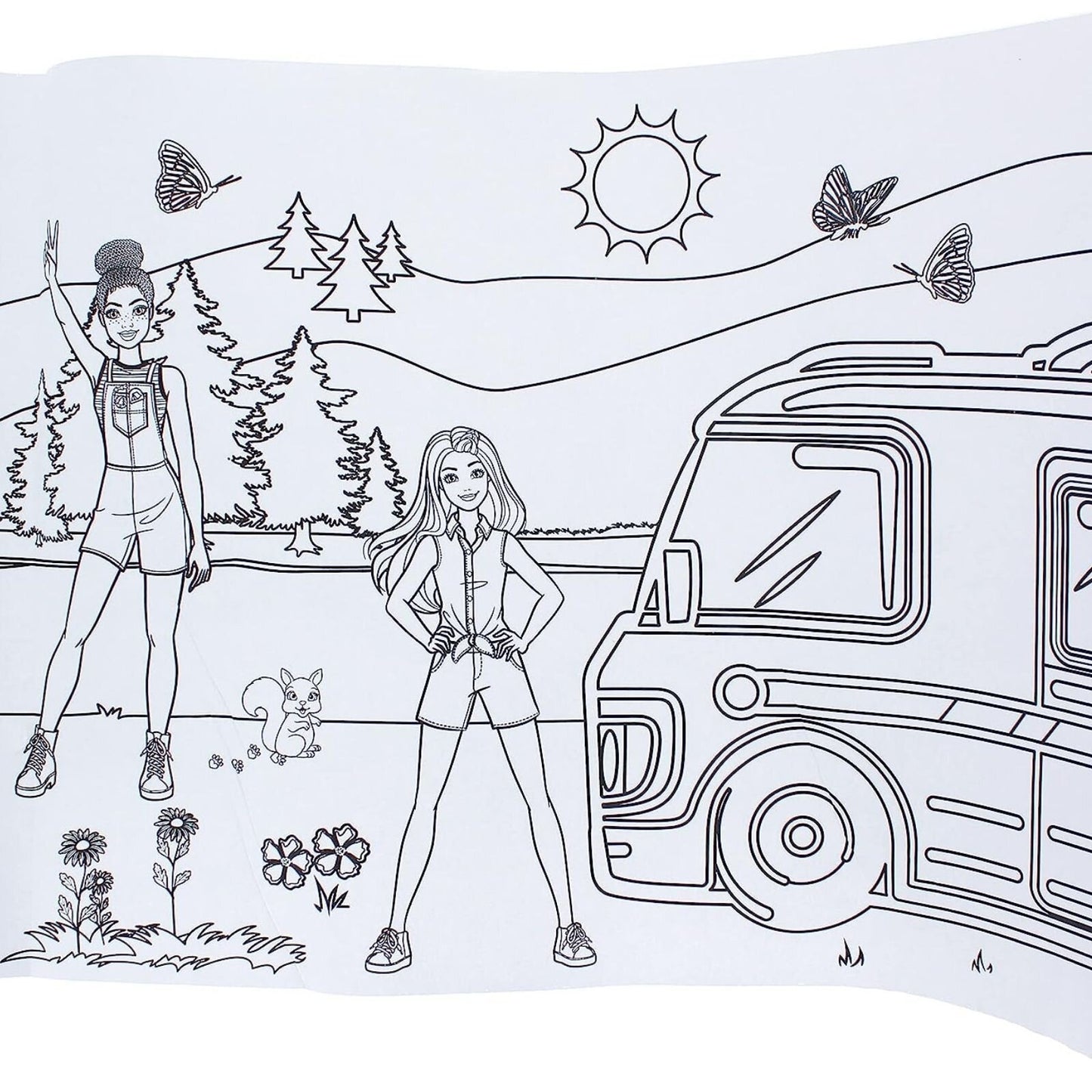 Barbie Colouring Roll