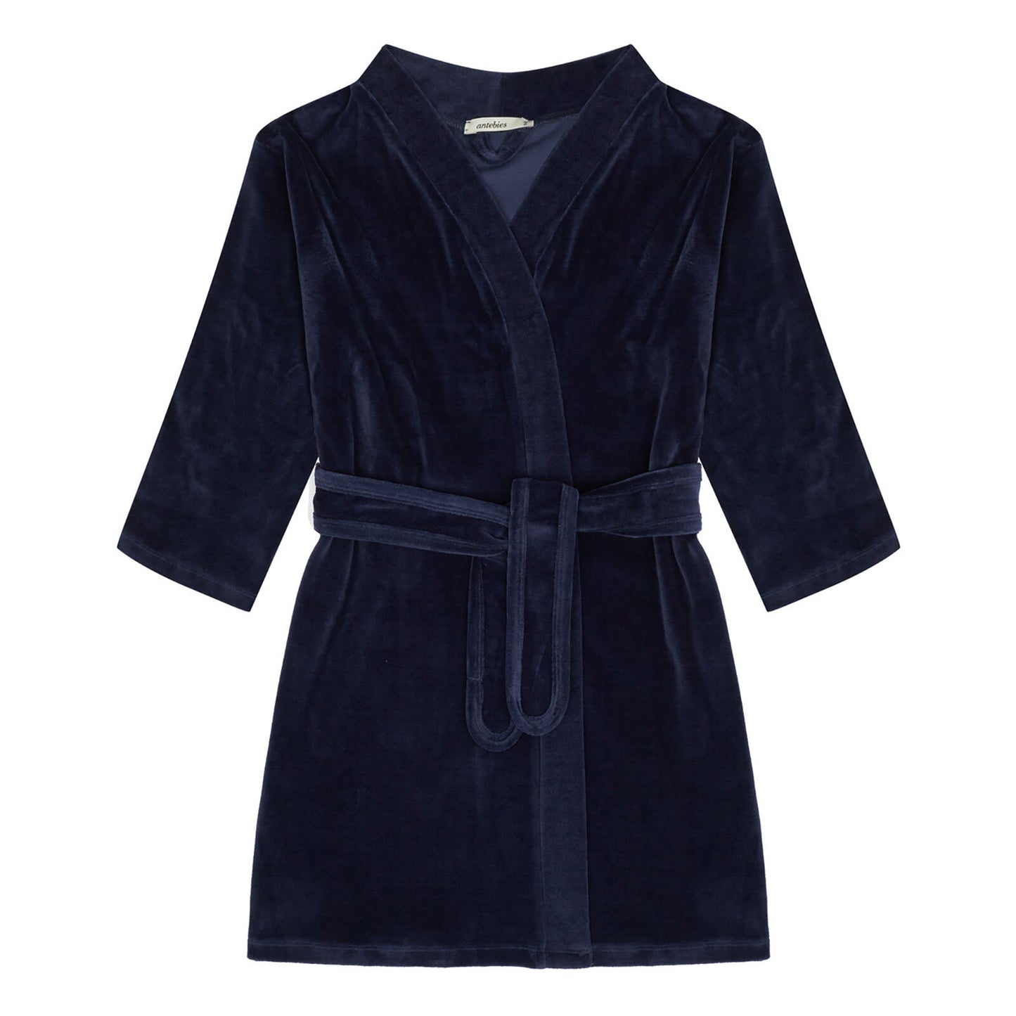 Antebies Deep Navy Velvet Robe