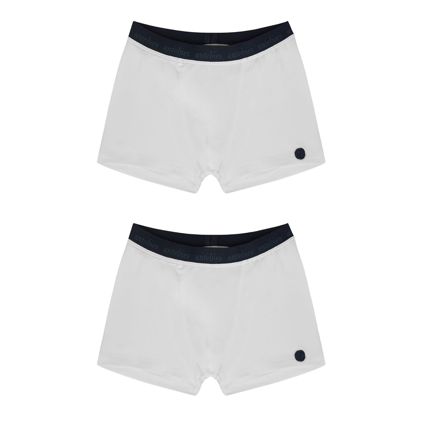 Antebies All White Jersey Boxer Set (Pack of 2)