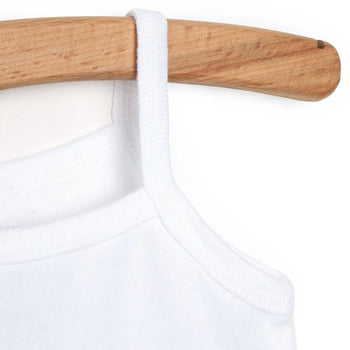 HelloBaby Basic Rib Rope Strap Baby Bodysuit 5 pcs - White