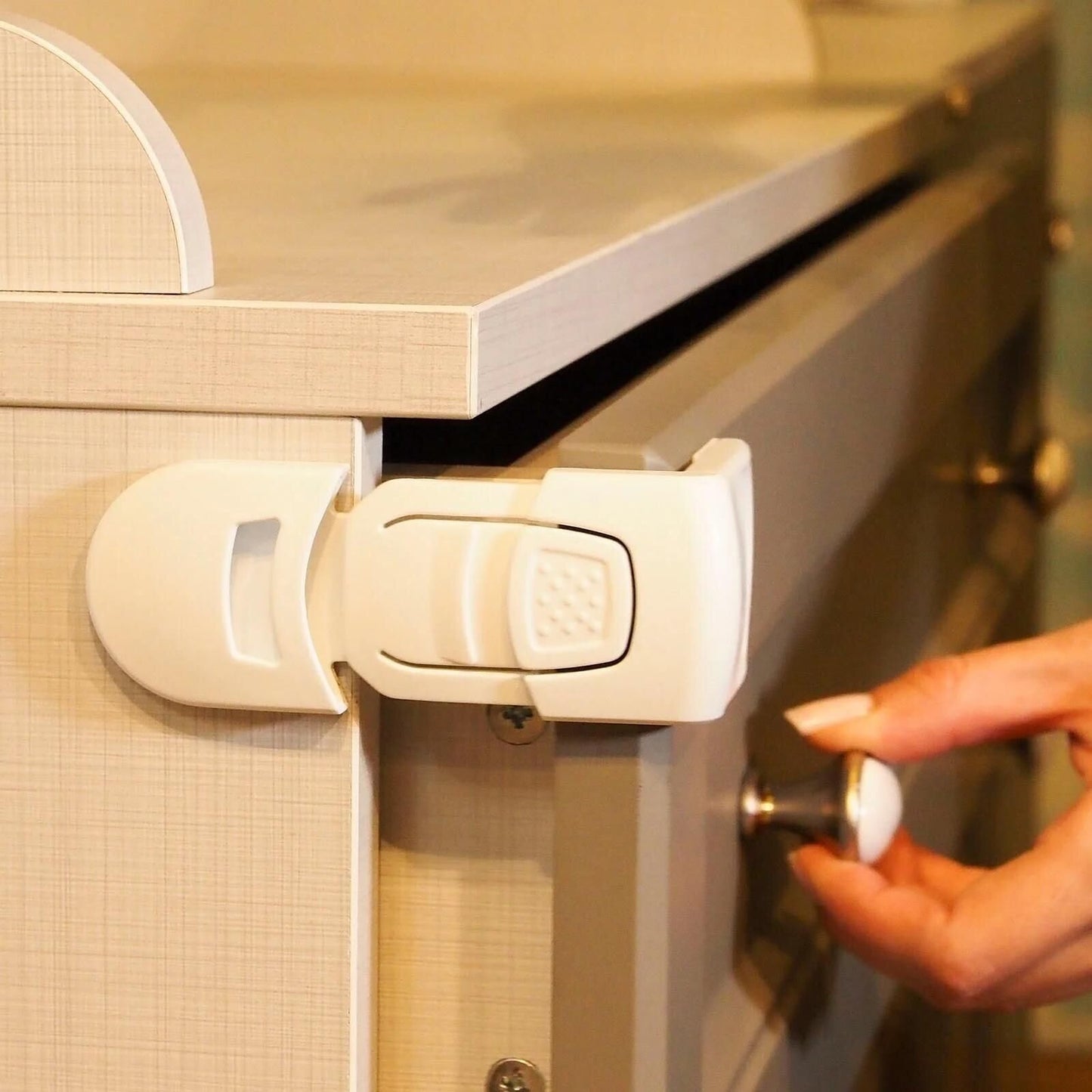 baby plus Double-Buttons Drawer Lock For Baby Child Safety