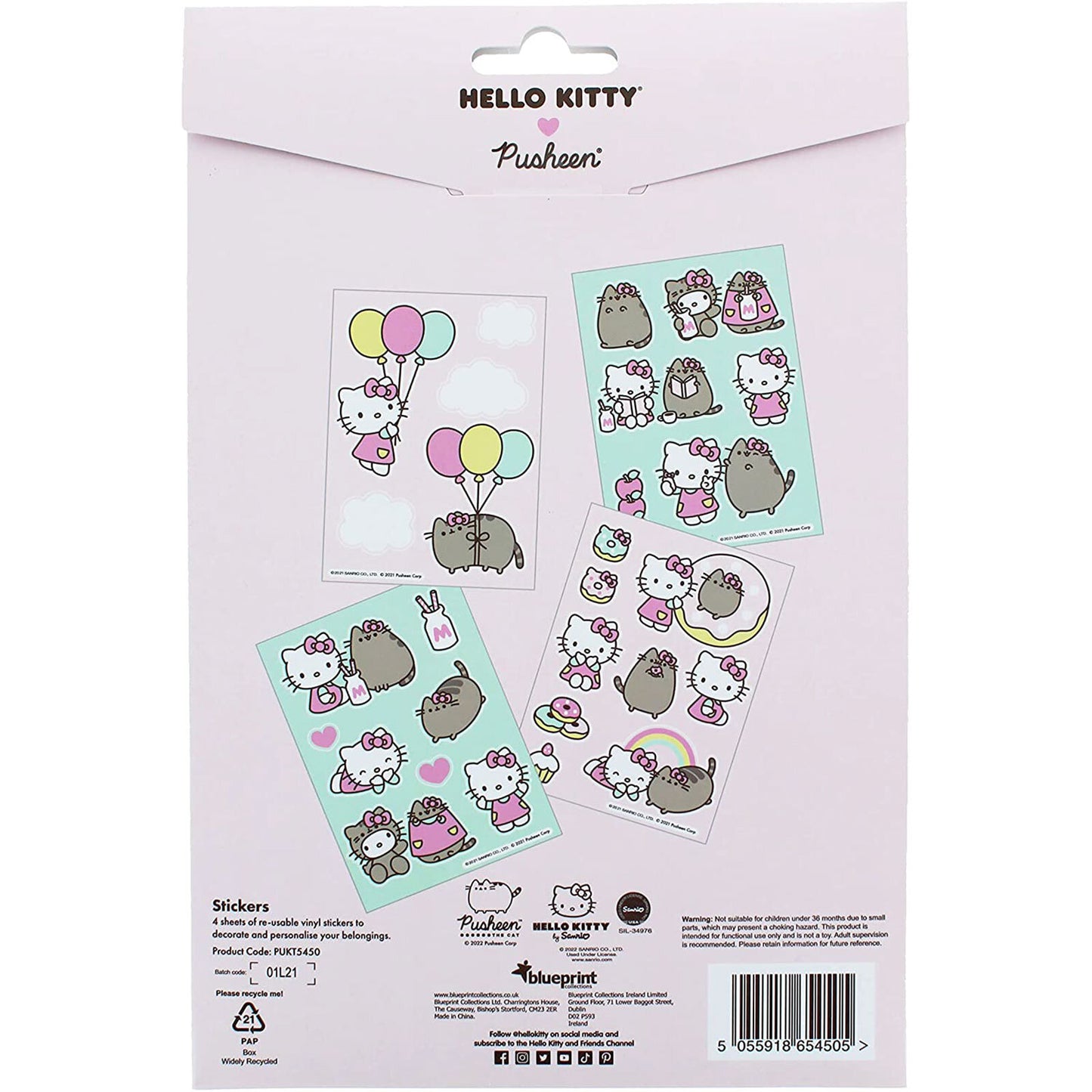 Hello Kitty x Pusheen Stickers