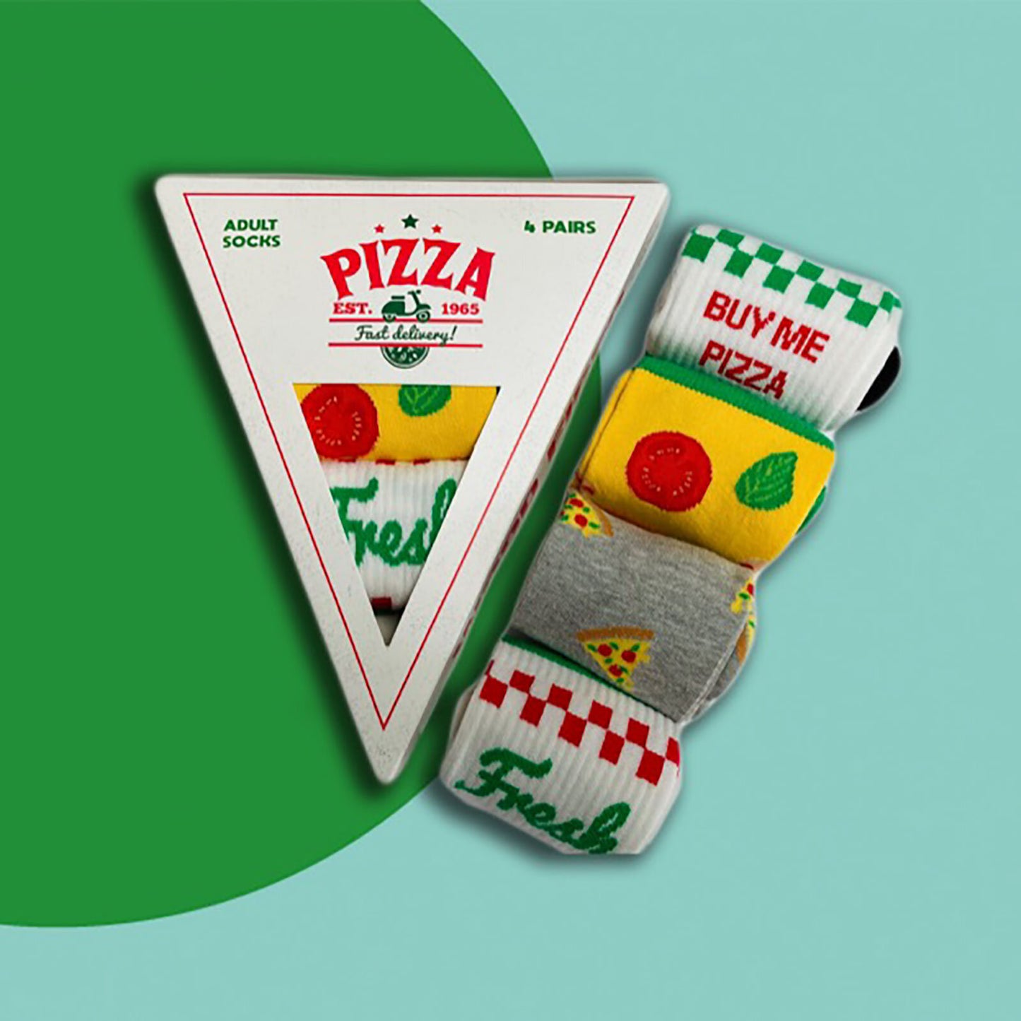 Boxt Socks Unisex 4pk Pizza