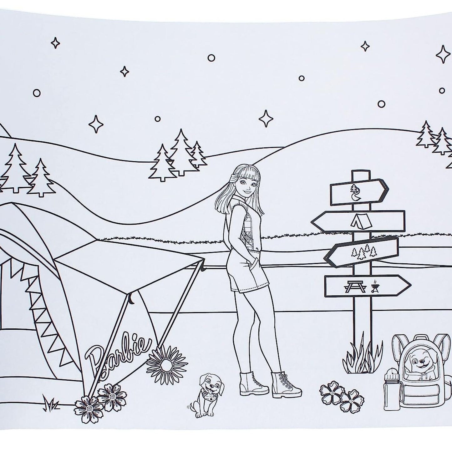 Barbie Colouring Roll