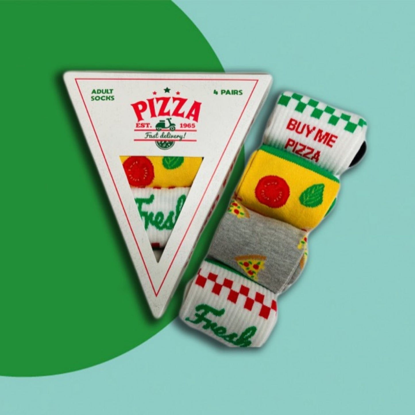 Boxt Socks Unisex 4pk Pizza