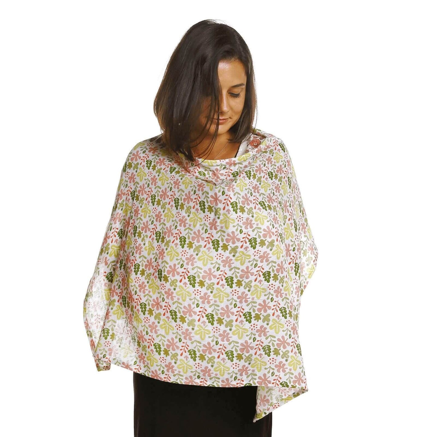 baby plus Crown Patterned Muslin Cotton Nursing Breastfeeding Apron