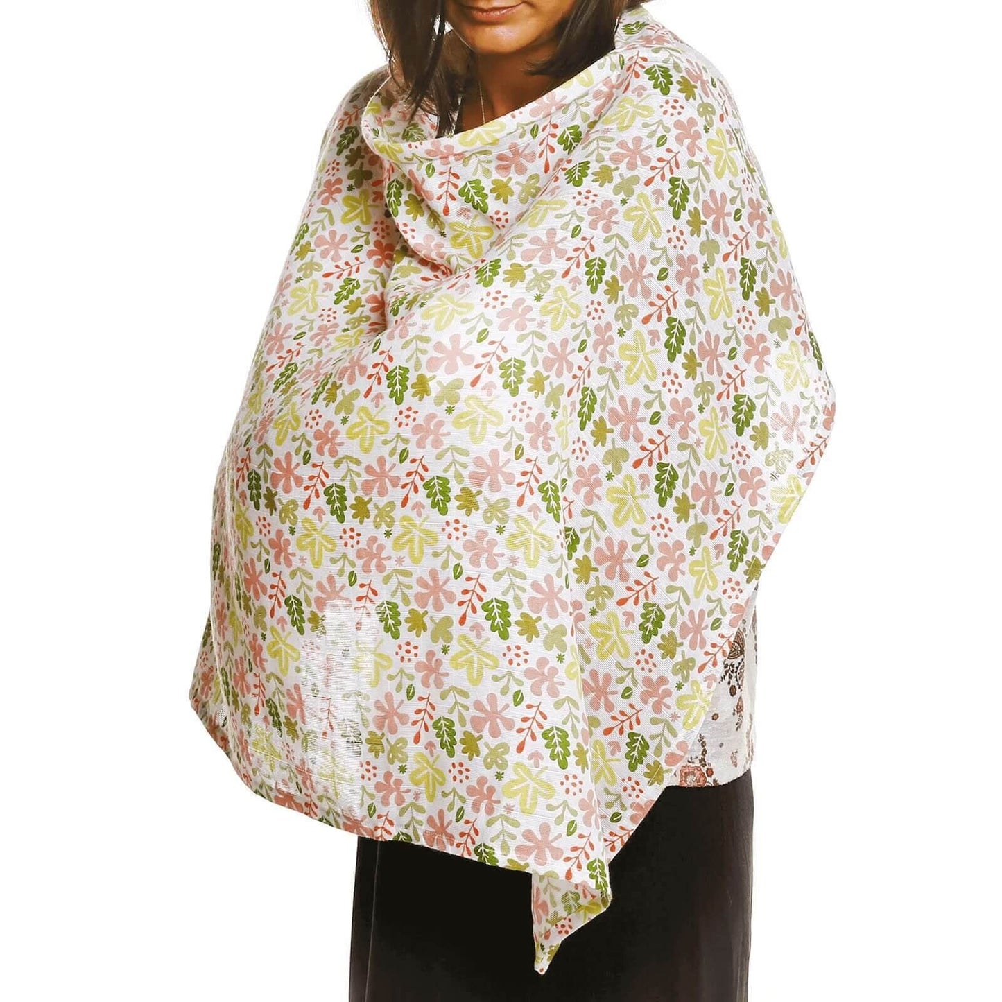 baby plus Crown Patterned Muslin Cotton Nursing Breastfeeding Apron