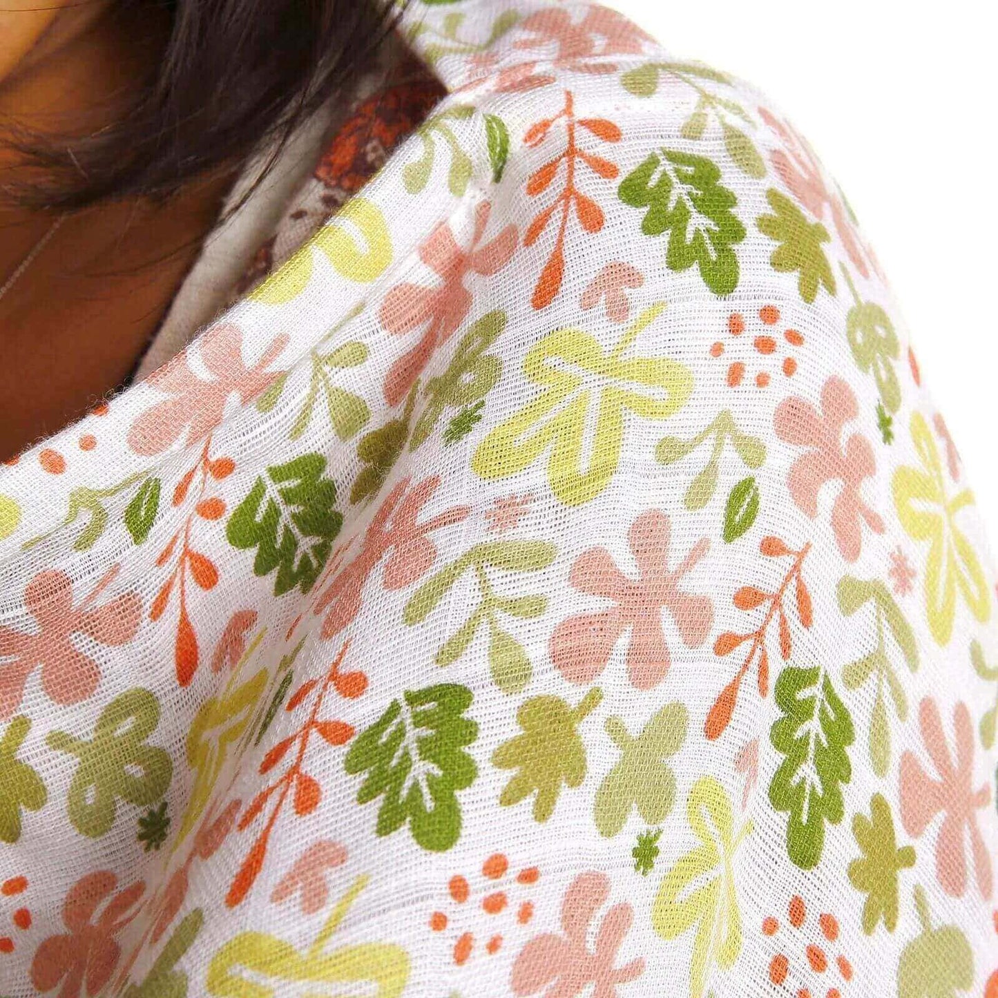 baby plus Crown Patterned Muslin Cotton Nursing Breastfeeding Apron