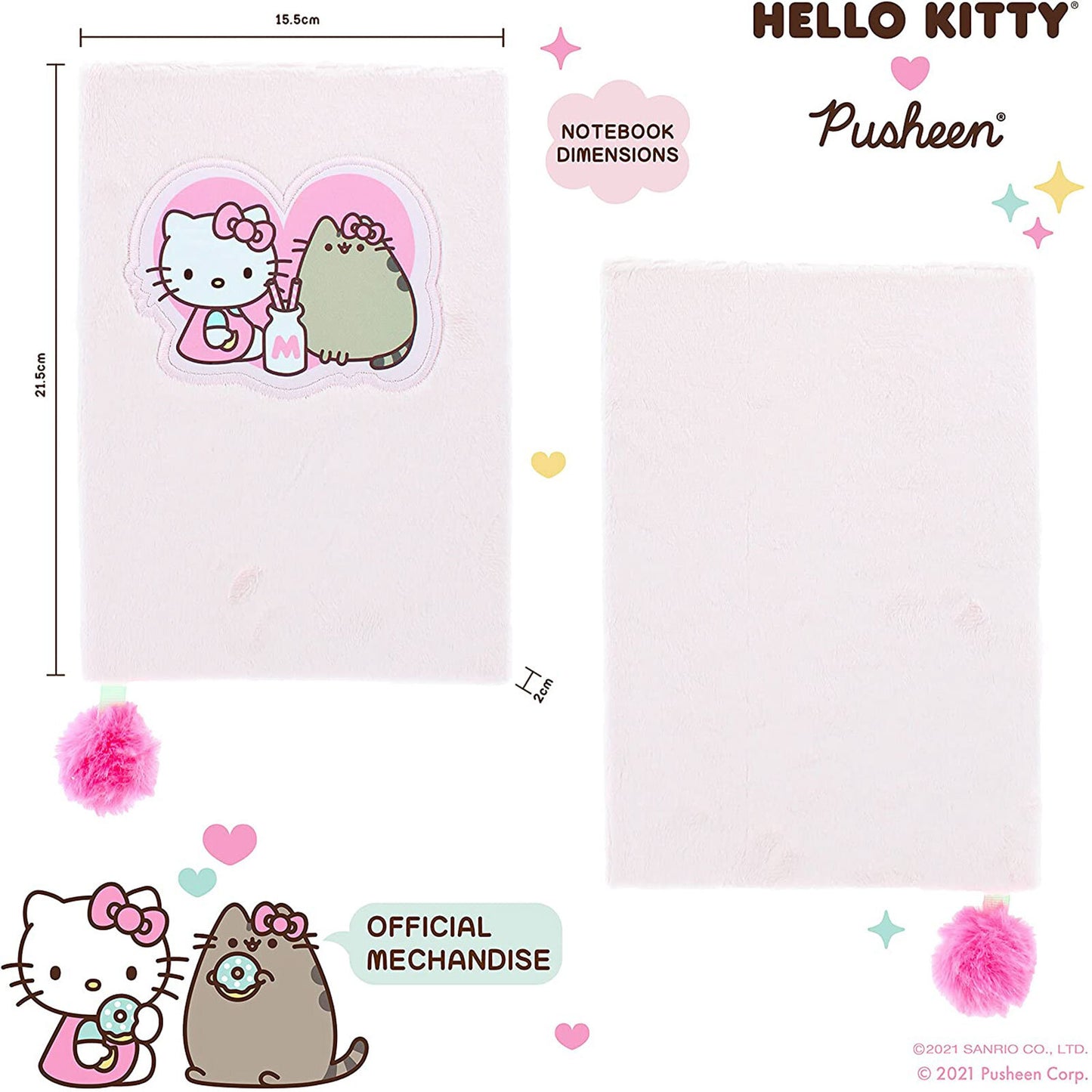 Hello Kitty x Pusheen Plush Notebook