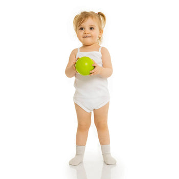 HelloBaby Basic Rib Rope Strap Baby Bodysuit 5 pcs - White