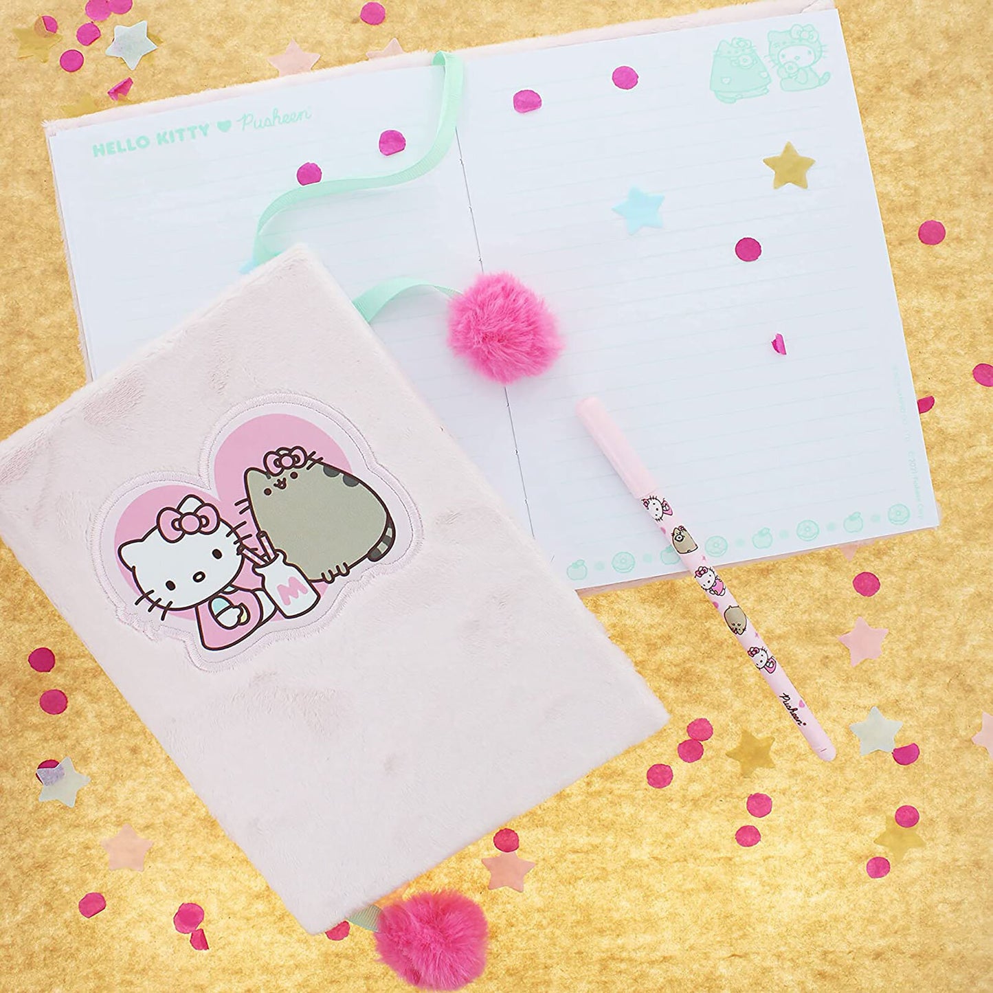 Hello Kitty x Pusheen Plush Notebook