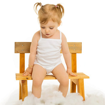 HelloBaby Basic Rib Rope Strap Baby Bodysuit 5 pcs - White